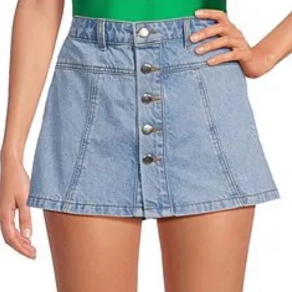 Gianni Bini - Dark Denim High Rise Skort - Picture 6 of 6